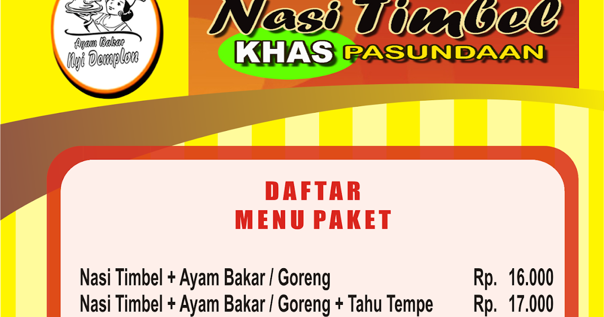 Contoh Desain Daftar Menu Makanan dan Minuman - Desain 