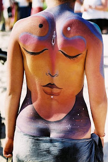 Buddha Women Body Painting