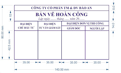 Bản vẽ dấu hoàn công tại An Khánh