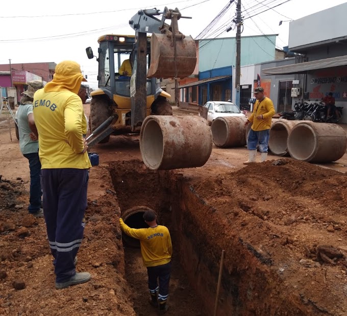 Mais de 800 metros de drenagem devem ser construídos na avenida Calama