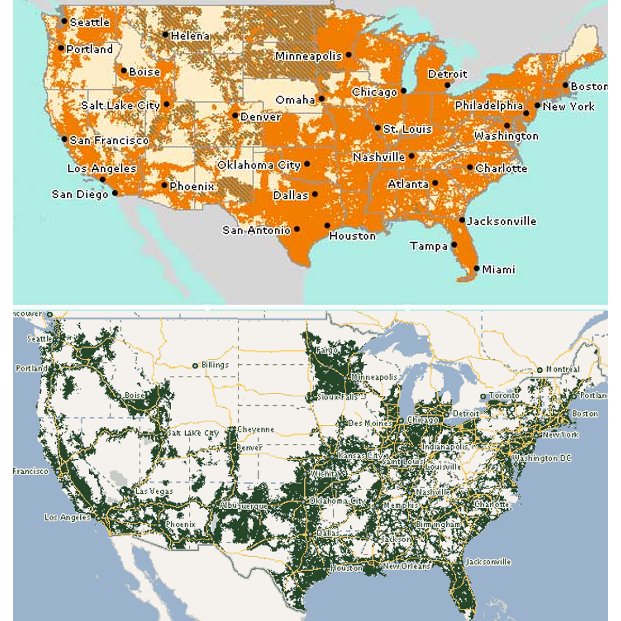 ATTvsT MobileCoverage