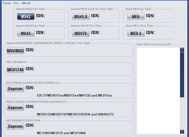 Read BMW Siemens Bosch ECU ISN