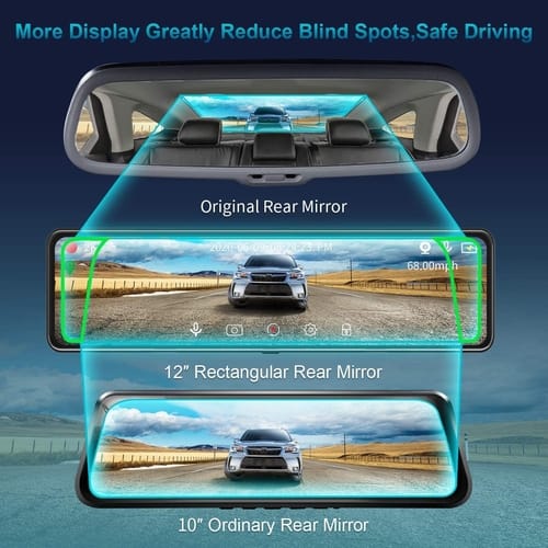 VAOYAO 2.5K Mirror Dash Cam-Backup Camera