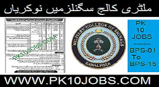Military College of Signals Rawalpindi 2023 Jobs - Pakistan Jobs