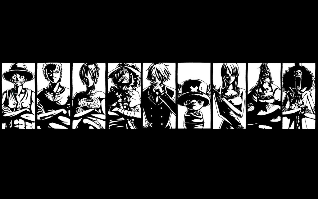  One Piece Wallpaper Black and White  One  piece  wallpaper 