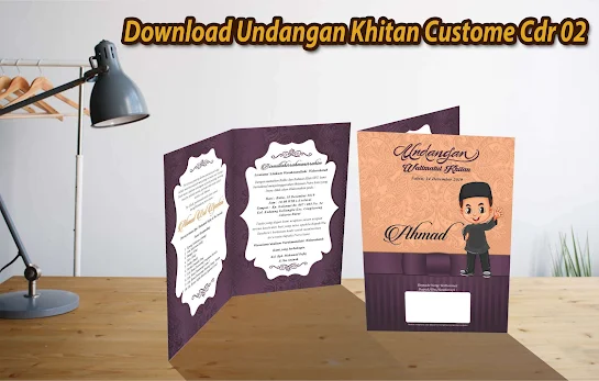 Download Desain Undangan Khitanan Custome Modern Cdr 02