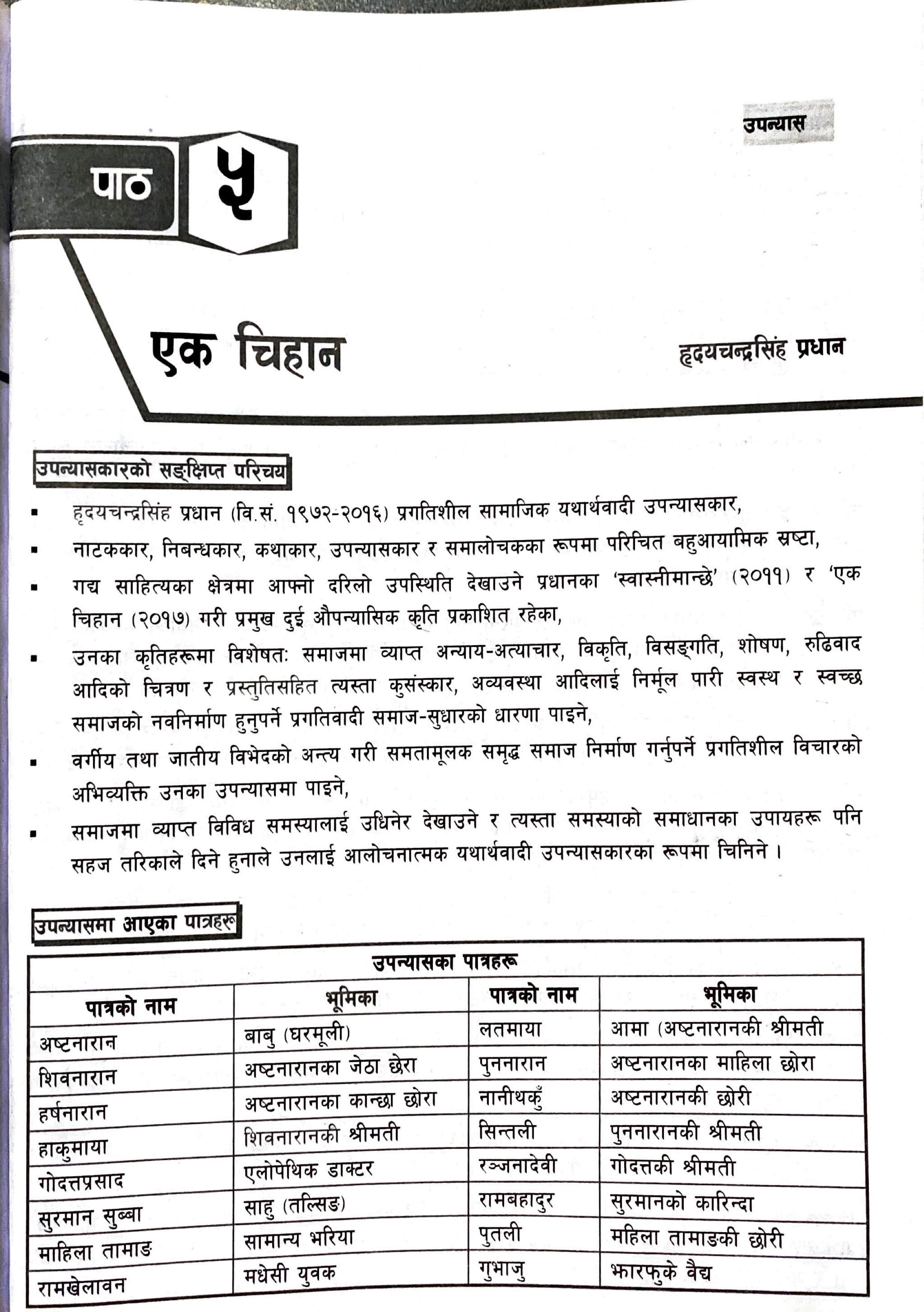 Ek Chihan Nepali Summary