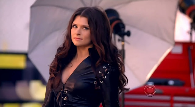 Danica Patrick leather catsuit