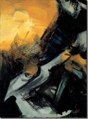 Il principio, olio su tela, cm 80x60, 1985