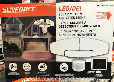 Add a layer of security to your home with the Sunforce Solar Motion Activated Light