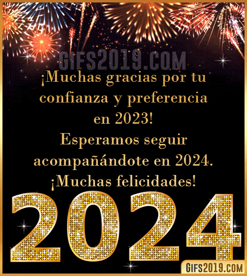 Imágenes GIF de Año Nuevo 2023 para Felicitar Clientes - Mensajes de Feliz Año Nuevo 2024 para Clientes