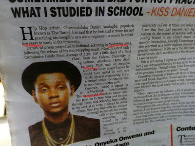 GOSH..Kiss Daniel Claims He Was Admitted Into A Federal University At The Age Of 13