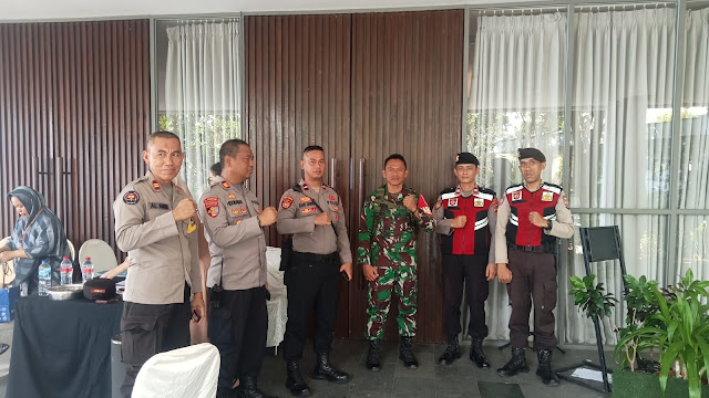 TNI Polri Pertebal Pengamanan Rapat Pleno Terbuka Tingkat Kabupaten di Banggai