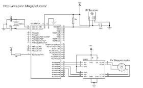 IR Remote controlled cd-rom bipolar stepper motor using PIC16F877A and L293D CCS PIC C