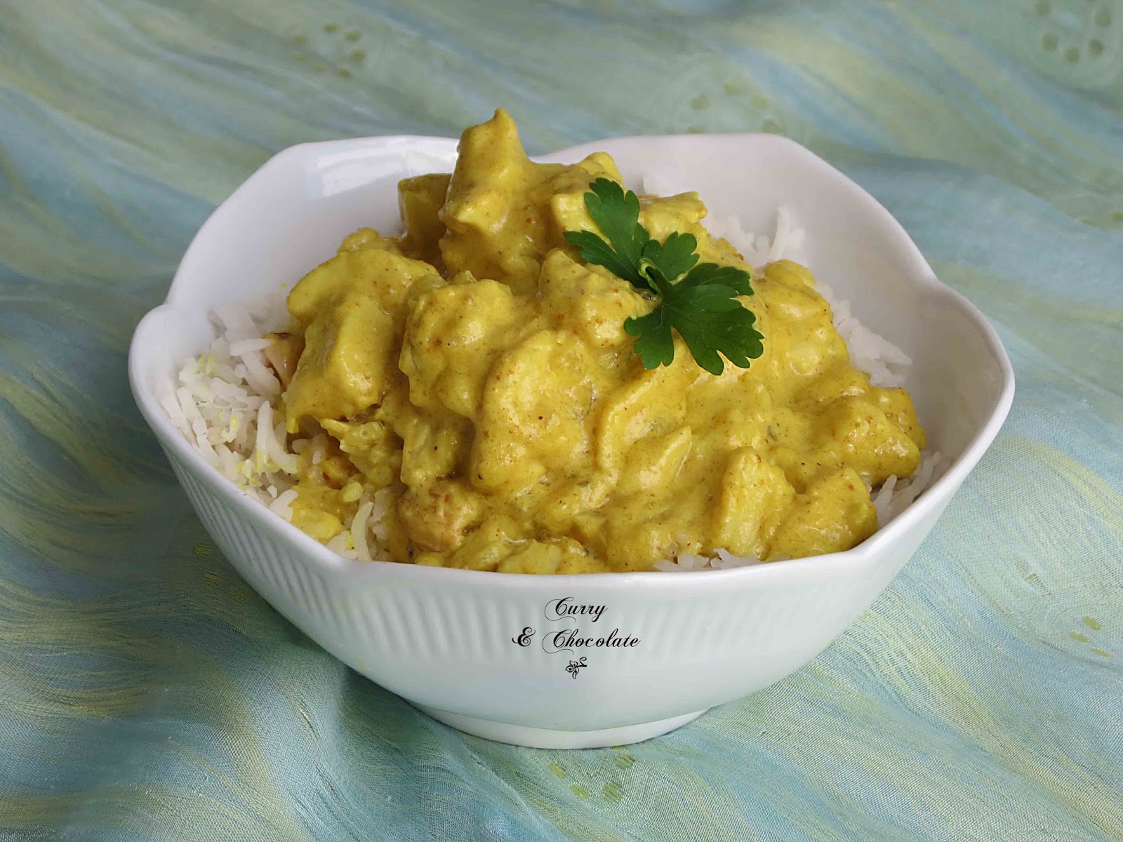 Pollo al curry con arroz basmati - Chicken curry with basmati rice