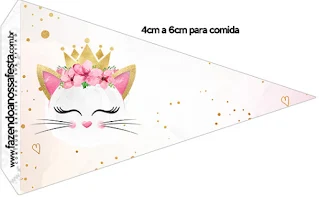 Gatita Princesa: Imprimibles Gratis para Fiestas.