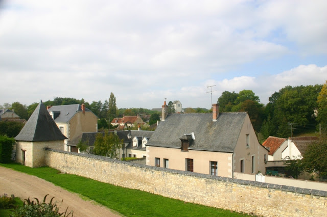 Town is outside the walls of Chateau de Valencay.