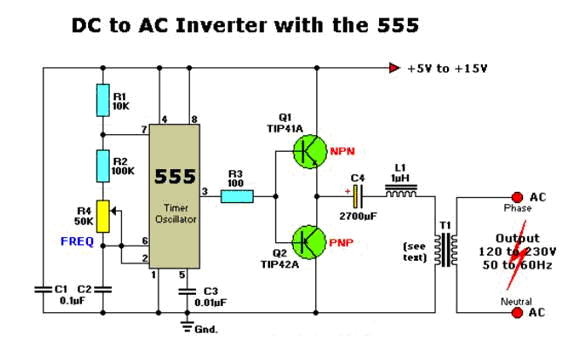  Rangkaian  Inverter  DC to AC