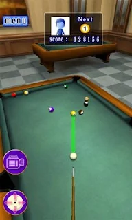 Screenshots of the 3D Billiards G for Android tablet, phone.