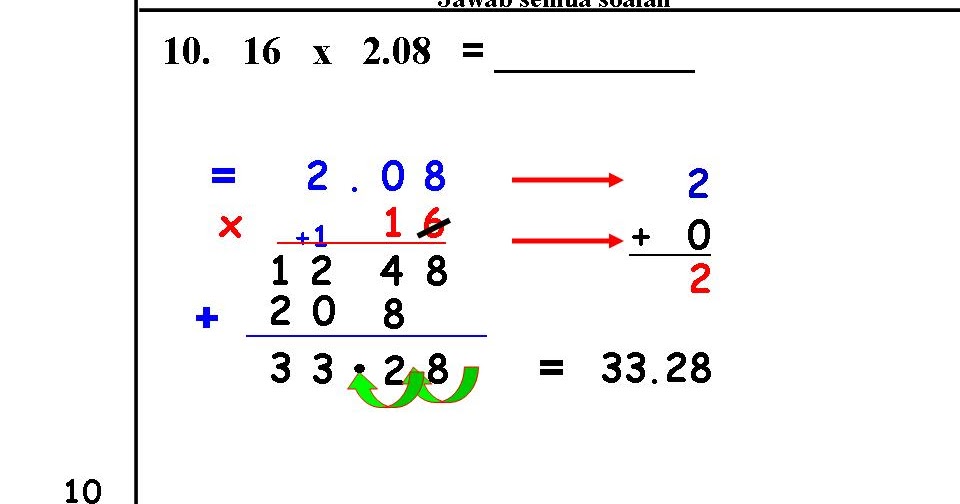 Contoh Soalan Kbat Matematik Tahun 5 - Persoalan x