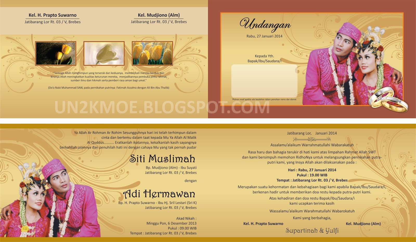 Download Undangan Gratis  Desain Undangan Pernikahan \u0026 Khitan  Tutorial Desain Grafis: CONTOH 
