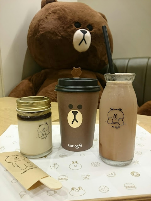 line, friends, store, cafe, pudding, coffee, chocolate, milk, bear, teddy bear