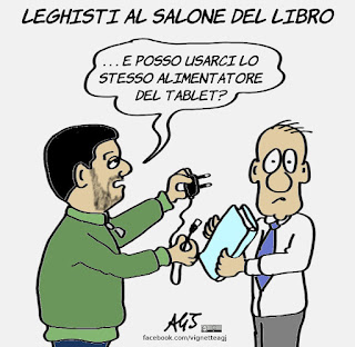 Salvini, fiera del libro, libri, satira, vignetta