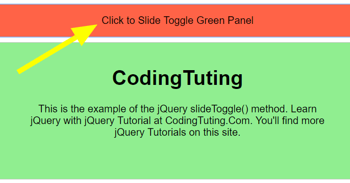 jQuery Effect - slide - CodingTuting:codingtuting