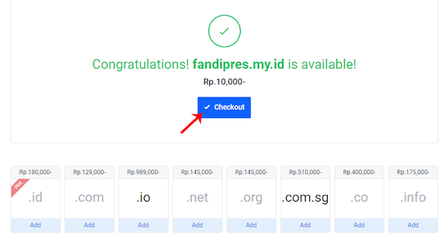 Pilih Domain yang Ingin Digunakan di IDCloudHost