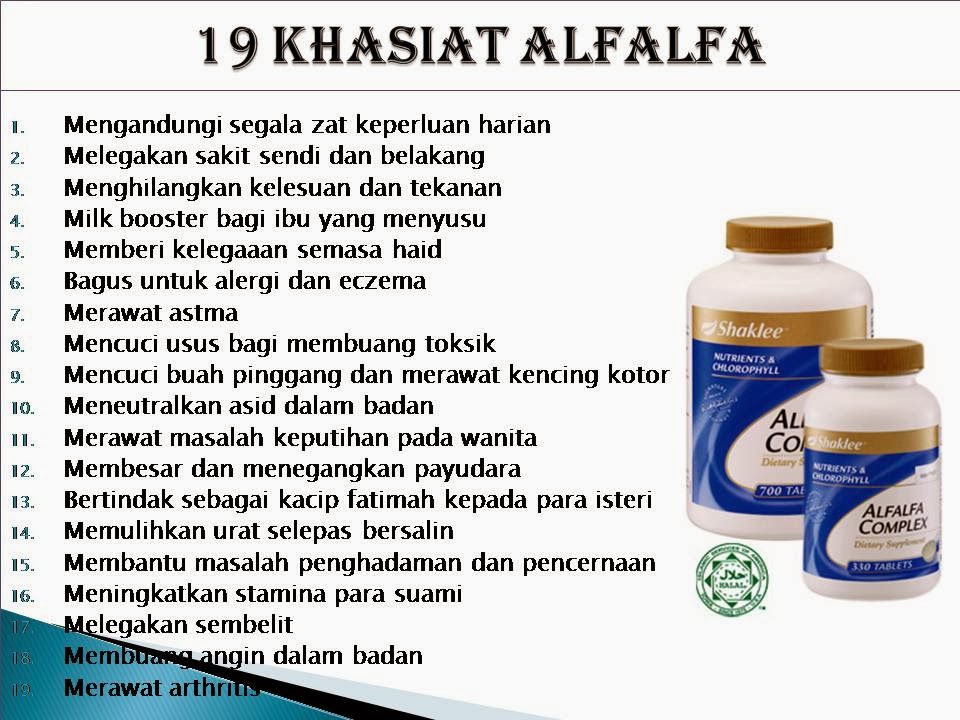 ALFALFA bukan Milk Booster Susu tidak memancut macam 