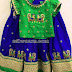 Blue Green Peacock Kids Lehenga 