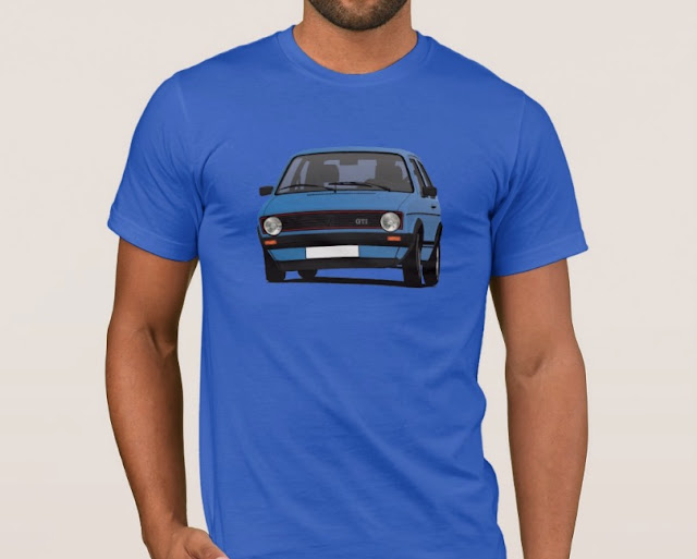 Blue Golf GTI i - blue - car T-shirt