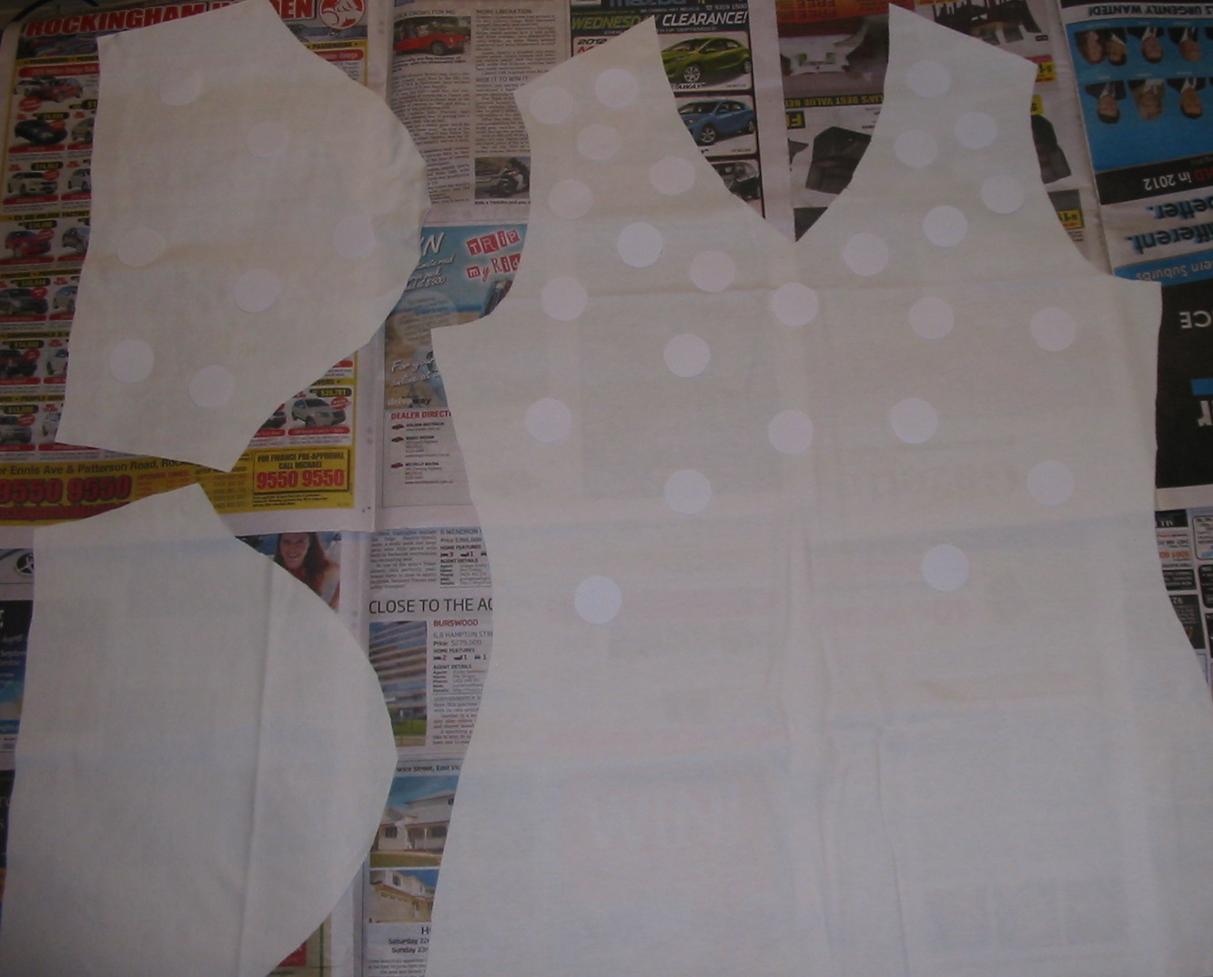 ... paper you could iron the circles on to your fabric before dyeing