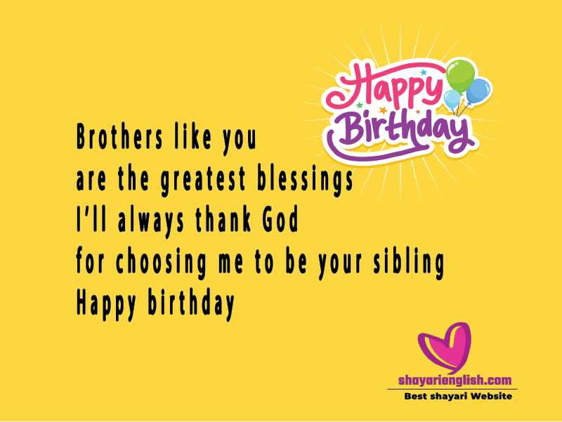 Birthday wishes for brother in english