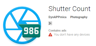 Aplikasi Android Untuk Cek Shutter Count Kamera