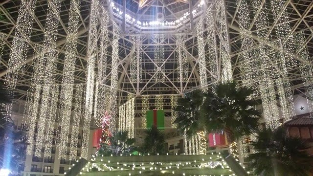 Christmas lighting in our hotel