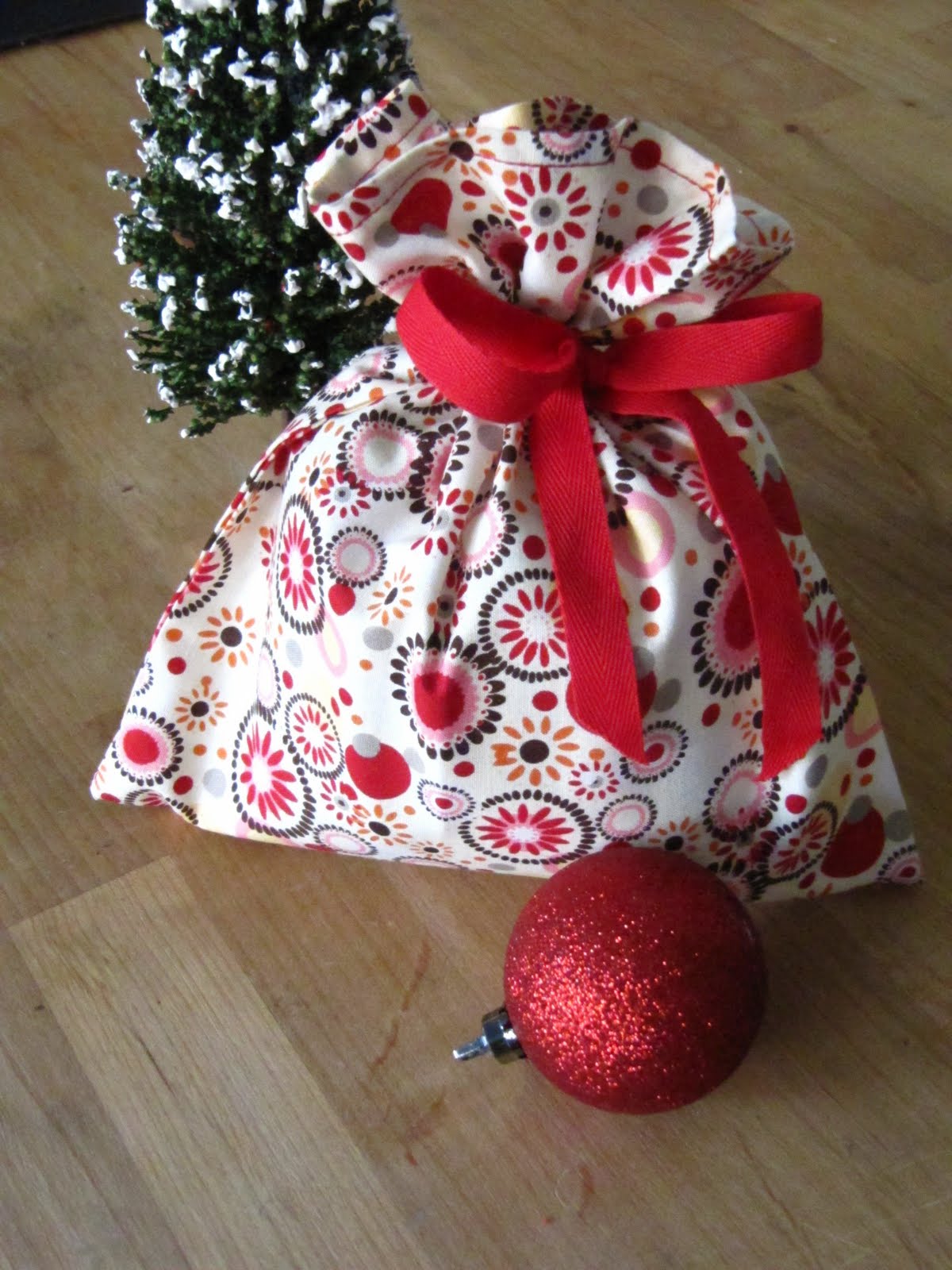 ... for a wine bottle gift bag. You'll get one bag from one fat quarter