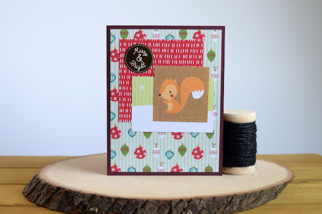 Woodland Animal Christmas Card by Jess Crafts using The Paper Studio 6x6 Paper Pad