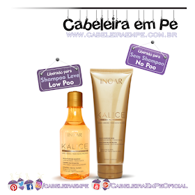 Shampoo e Máscara Kálice - Inoar (Shampoo Low Poo e Máscara No Poo)