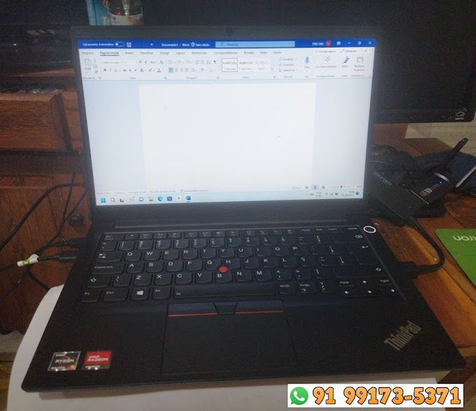 Notebook ThinkPad Lenovo, com processador AMD Ryzen 5 2.10 GHz, com 16gb ddr4 memória RAM, HD nvme 240gb