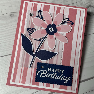 Floral Birthday Card using Stampin' Up! Paper Blooms Designer Series Paper