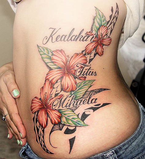 If you have been thinking about getting an Hawaiian flower tattoo design 