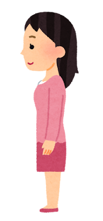 女性のイラスト（横向き）