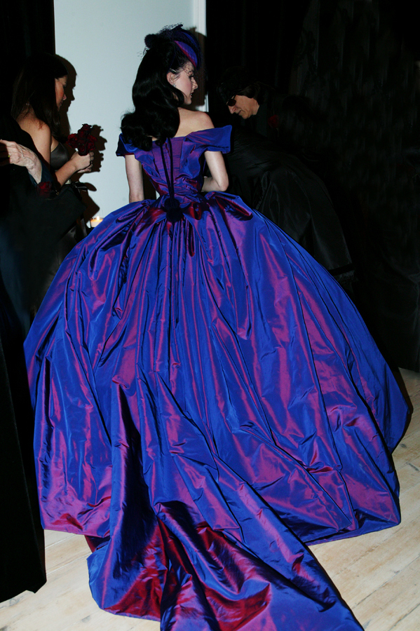 Dita Von Teese Purple Wedding Dress
