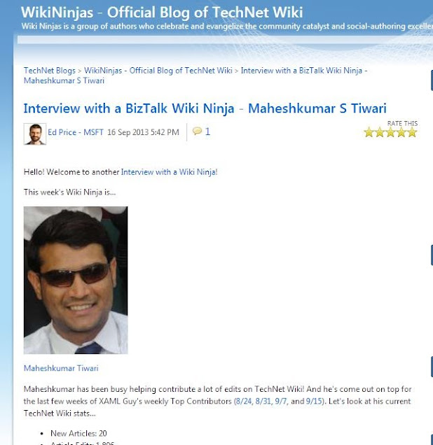 Maheshkumar Tiwari Technet Interview Page