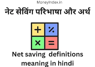 Net saving definitions meaning in hindi