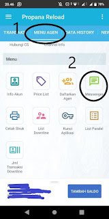 Menu Messenger Aplikasi Propana Reload