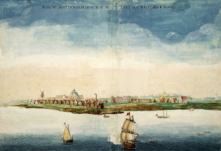 Drawing of Old New York or New Amsterdam