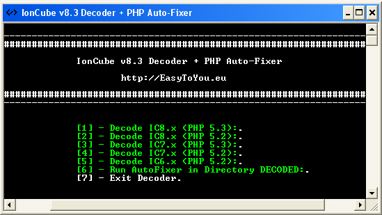IonCube v8.3 Decoder + PHP Script Auto-Fixer  from easytoyou.eu