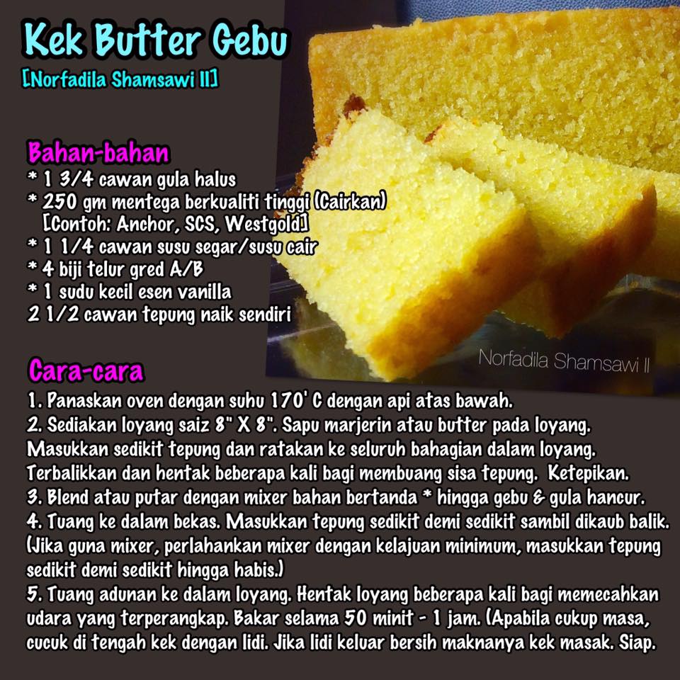 Mutiara Iman: kek butter